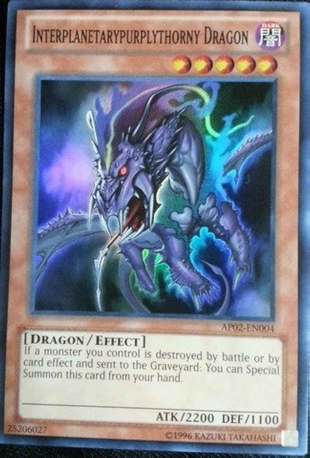 Amazon.com: YU-GI-OH! - Interplanetarypurplythorny Dragon (AP02